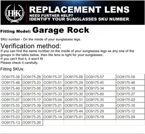 Vista 6 de Mens Lentes de repuesto para Oakley Garage Rock – Gafas de sol Transición/Fotocrómico