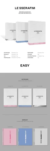 Vista 2 de Dreamus LE SSERAFIM - EASY 3rd Mini Album+Store Gift Vol.3 SHEER MYRRH ver. ASCM0352