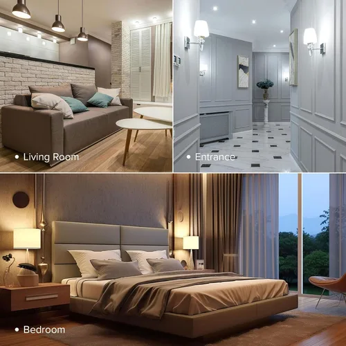 Vista 7 de SANSI Bombilla LED inteligente, 2200 lm, control remoto por voz, 2700 K, 4000 K, 6500 K, bombilla regulable A21 de 18 W, equivalente a 150 W, luces