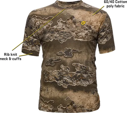 Vista 4 de SCENTBLOCKER Camisa ligera de manga corta de algodón fusionado, ropa de caza de camuflaje