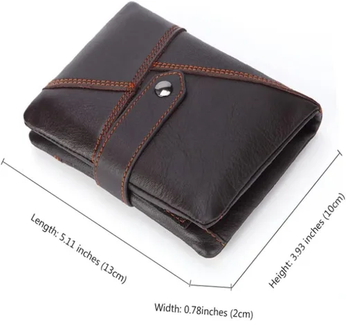 Vista 5 de GHGHF - Billetera para hombre, con clip de dinero, casual, multifuncional, monedero, con costuras