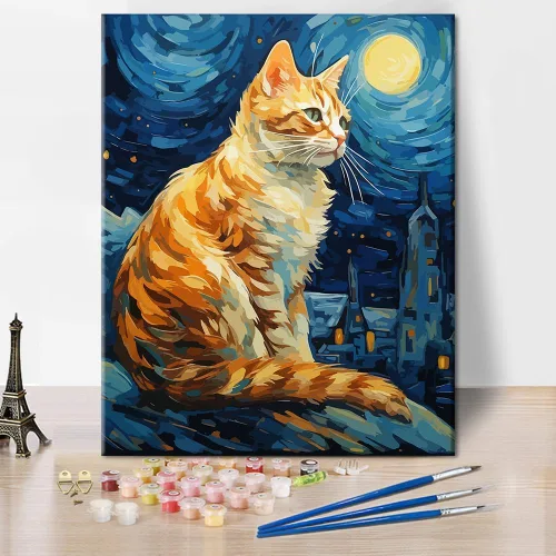 Vista 10 de TUMOVO Pintura por números para adultos, kits de pintura de playa por números, pintura al óleo de paisaje costero colorido para adultos, kit