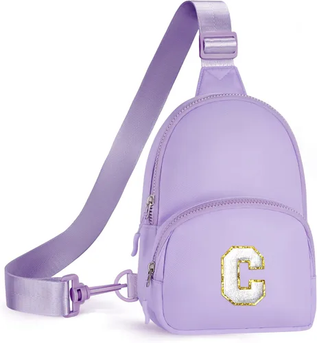 Vista 10 de YOOLIFE Bolso bandolera con inicial, bolsas pequeñas para niñas y mujeres, regalos para adolescentes, niñas, adolescentes, novia, dama de honor