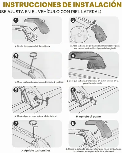 Vista 9 de Barras Transversales de Techo Compatibles con Buick Encore 2013 2014 2015 2016 2017 2018 2019 2020 2021 2022 Portaequipajes con Barras Transversales