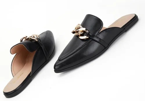 Vista 3 de BISON SPIRIT Mocasines planos para mujer, con puntera puntiaguda, sin cordones, mocasines