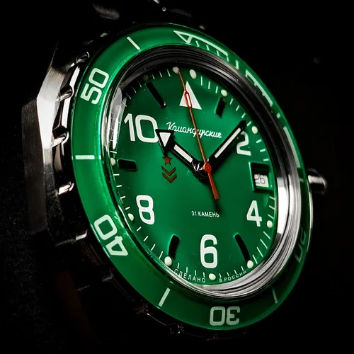 Vista 3 de VOSTOK Komandirskie 650858 - Reloj de pulsera mecánico automático Negro - Militar