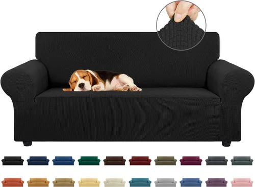 Vista 71 de KEKUOU Funda elástica para sofá biplaza, funda de sofá para sofá de 2 cojines (55-78 pulgadas), protector de muebles con parte inferior elástica