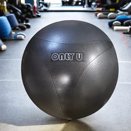 Vista 5 de only U Pelota de yoga premium, pelota de ejercicio, pelota de fitness, equilibrio y estabilidad, tamaño de 25.6 in, PVC ecológico, antiestallido