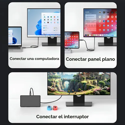 Vista 7 de Cable USB C de 16.5 pies 3.2 Gen 2X2 20Gbps, 5M tipo C 4K @60Hz UHD Video 5A/100W PD3.0 Cable de carga rápida con E-Marker compatible
