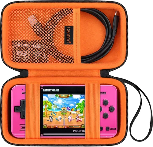 Vista 11 de Canboc Carrying Case for WELLST·G Handheld Game -Preloaded 220 Retro Video Games/ My Arcade Atari Pocket Player Pro Game Console, Mesh Pocket fits