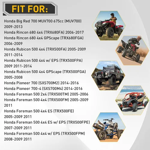 Vista 7 de 17254-HPO-A00 Filtro de aire para Honda pioneer 700 Foreman 500 Rincon 680 4x4 Big Red 700 MUV700 TRX680FA TRX680FGA TRX500FM TRX500FE SXS700M2