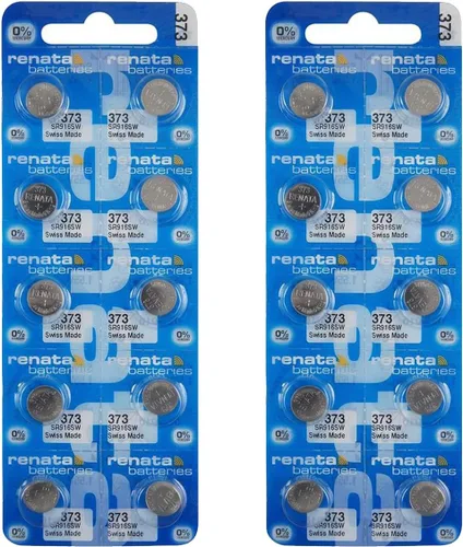Vista 10 de Renata 373 SR916SW Baterías – 1.55 V Óxido de Plata 373 Batería de Reloj (2 unidades)