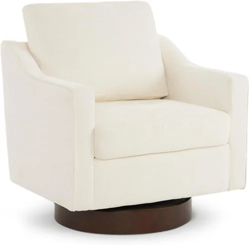 Vista 9 de VINGLI Silla giratoria moderna de estilo mitad de siglo, sillón tapizado 360°, sofá para el hogar con brazos de seguimiento para sala de estar