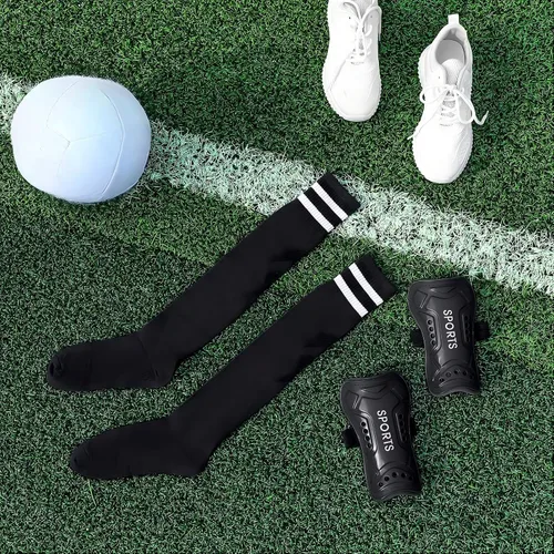 Vista 5 de Syhood - Espinilleras y calcetines de fútbol para niños pequeños y jóvenes, almohadillas protectoras ligeras para espinillas para niños de 3-5