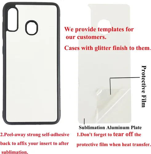 Vista 3 de JUSTRY Funda protectora para Samsung Galaxy A20/A30, de goma suave, antihuellas, antihuellas, antideslizante, para bricolaje, 5 unidades FUNDA