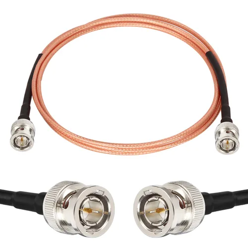 Vista 22 de XRDS -RF 2 piezas de cable SDI de 1 pie, cables de puente HD-SDI BNC macho de 75 ohmios RG179 para cámara de video BMCC