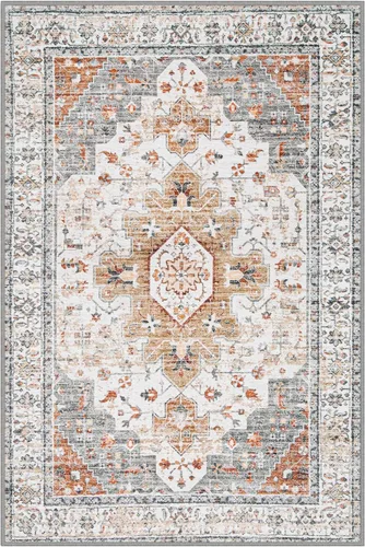 Vista 8 de Moynesa Alfombra ultra fina lavable de 2 x 3 pies, alfombra pequeña de cocina para entrada, interior, antideslizante, tapete vintage para puerta