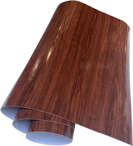 Vista 7 de ECYC Película de vinilo de grano de madera de 11.81 x 39.37 pulgadas, película de vinilo brillante para interior de automóvil, calcomanías de vinilo