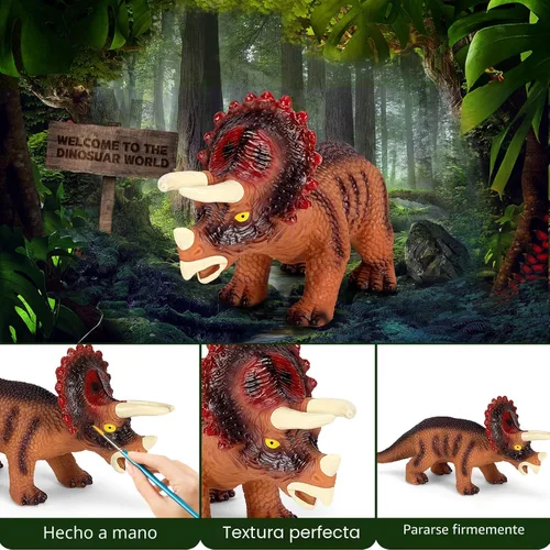 Vista 2 de Kissdream Juguetes de dinosaurio gigante de 7 piezas, juguete de dinosaurio grande para niños, juguetes de dinosaurio gigante realistas para niños