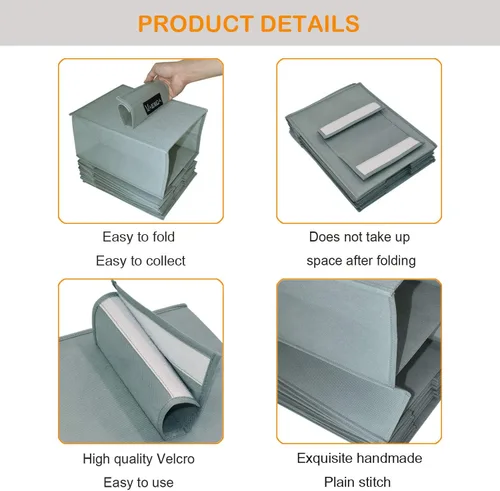 Vista 4 de VAESIDA Estante para Sombreros Colgante de 10 Estantes para Closet/Organizador para Almacenamiento - Mejor Soporte para Gorra de Béisbol, Gris
