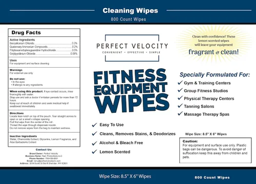 Vista 7 de Fitness - Toallitas para equipos de gimnasio - 4 rollos de 800 toallitas de limpieza prehumedecidas - Para dispensadores ascendentes y descendentes