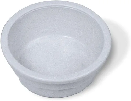 Vista 7 de Taza para mascotas de estilo barro Van Ness, pesada y translúcida de tamaño mediano, 20 onzas de capacidad para comida/agua