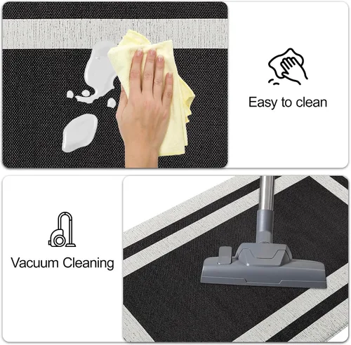 Vista 3 de Tapetes antifatiga para suelo de cocina, tapetes acolchados antifatiga de cocina de 17.3 x 27.5 pulgadas, impermeables, antideslizantes, de pie