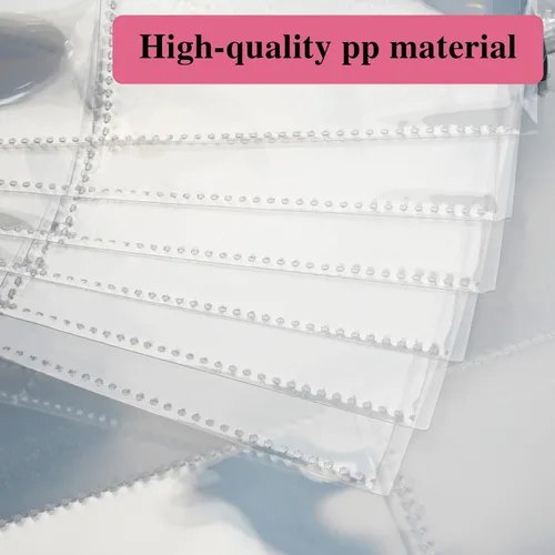 Vista 5 de Álbum de fotos de 4 x 6 pulgadas, fundas para libros con capacidad para 120 fotos horizontales, álbumes de fotos de bricolaje con 30 páginas Negro