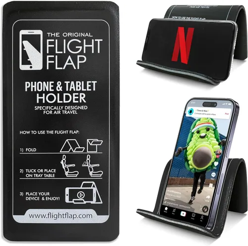 Vista 14 de Flight Flap Soporte flexible para tablet de avión, soporte flexible para teléfono celular y tableta, extra grande de 12 x 7 pulgadas, soporte