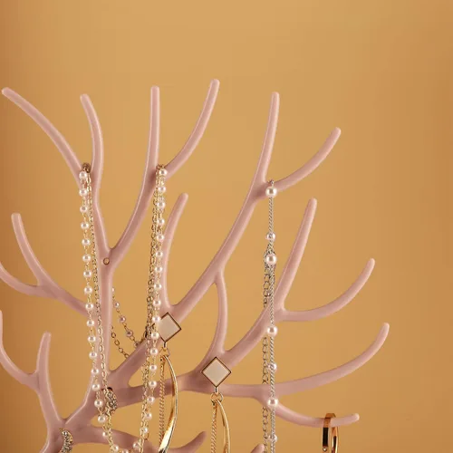 Vista 3 de MORE&LESS Antlers - Soporte de exhibición de joyas, estante de torre de árbol, organizador colgante para anillos, aretes, collares, pulseras