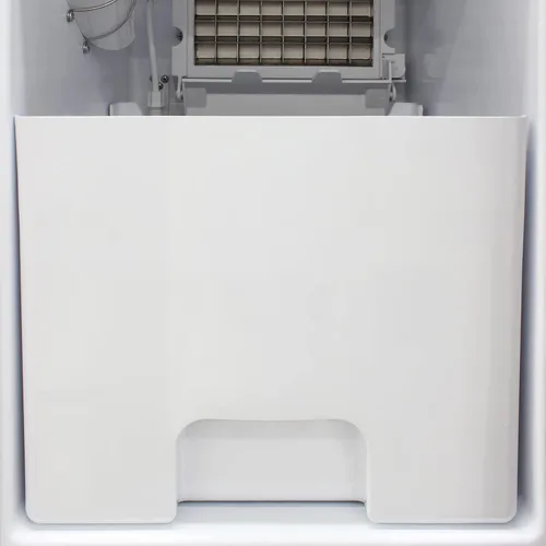 Vista 3 de BRAMA Máquina para hacer hielo de 50/lbs. Ice Daily Undercounter Construcción de acero inoxidable integrada o independiente con puerta reversible