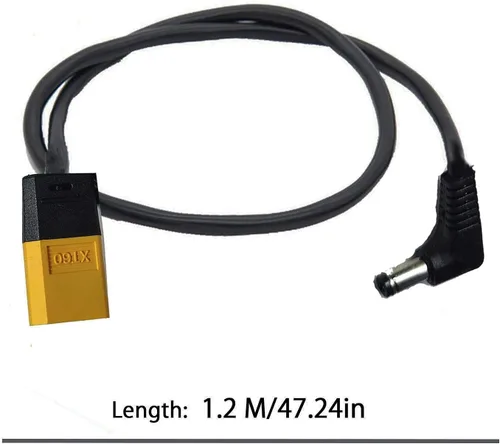 Vista 5 de Avata FPV - Cable de alimentación XT60 a CC para DJI Avata Fly Smart Combo FPV Goggles V2, FPV Goggles Battery 1.2M/47inch