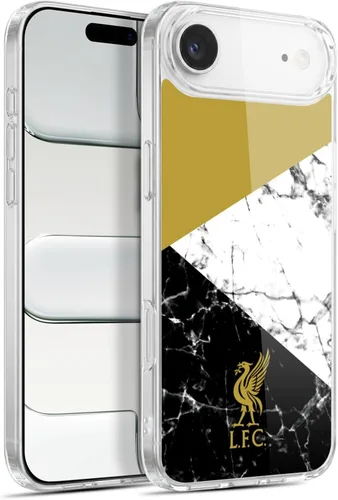 Vista 45 de Oficial LIVERPOOL Football Club 2017/18 Mármol Soft Gel Case para iPhone de Apple 7 Plus/8 PLUS Escudo negro.