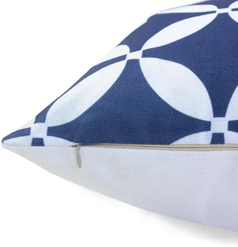 Vista 4 de Modern Homes - Funda de cojín decorativa de 100 % algodón, 16 x 16 pulgadas, color azul oscuro, para sofá o cama (juego de 5)