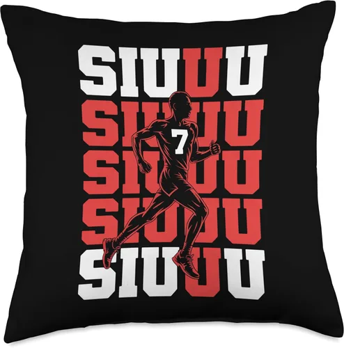Vista 4 de Siuuuu Funny Soccer Player Fan Kid's Boy Boys Soccer Lovers Throw Pillow
