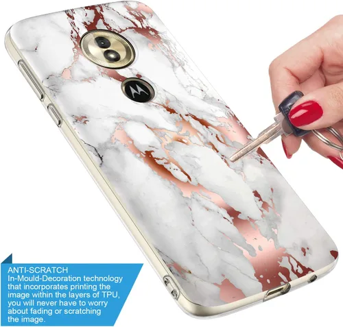 Vista 3 de Funda para Moto E5 Plus, Moto E5 Supra con protector de pantalla, delgada antiarañazos, linda funda protectora contra caídas para Motorola E Plus