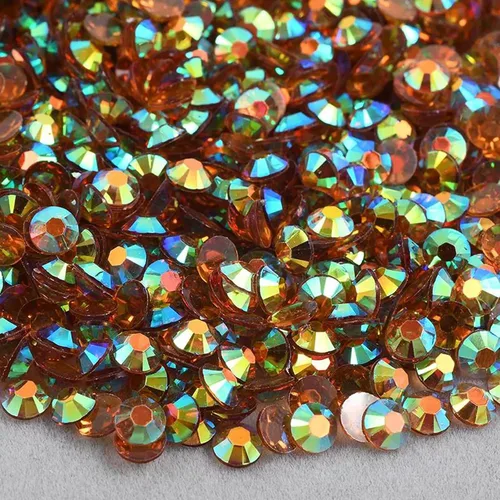 Vista 20 de 10000 diamantes de imitación de resina de 0.118 pulgadas, parte trasera plana transparente, color negro azabache AB para manualidades, zapatos
