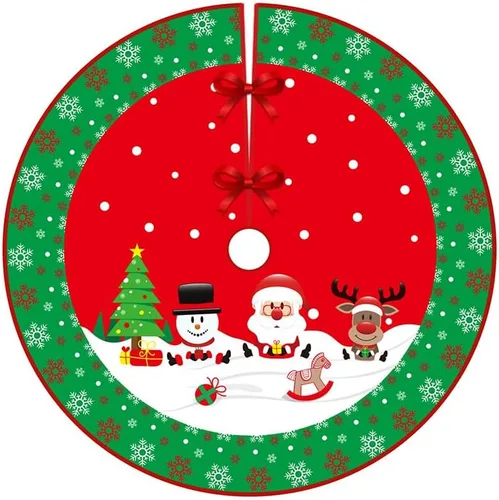 Vista 2 de Falda de árbol de Navidad de 48 pulgadas, tapete grande de decoración de Navidad, faldas de árbol, decoraciones de árbol para decoración de fiestas