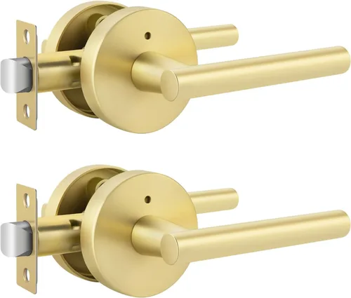 Vista 11 de Goldenwarm Juego de cerraduras negras para puerta exterior con cerrojo, aleación de zinc con llave igual con cerrojo de seguridad, manija de puerta