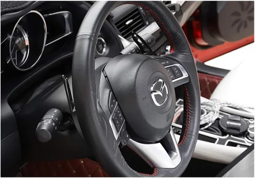 Vista 3 de Cubiertas de extensión de palanca de cambios de palas de repuesto para volante de aluminio para Mazda 3 6 Axela Atenza CX9 CX3 CX5 MX5 Mazda3