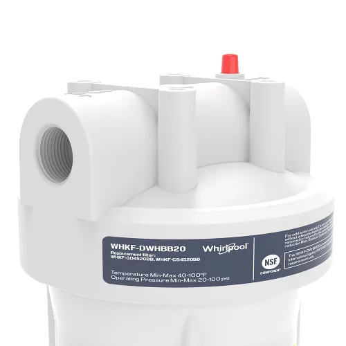 Vista 4 de Whirlpool Carcasa de filtro de agua para toda la casa de 20 x 4.5 pulgadas, sistema certificado NSF para filtro de carbono de sedimentos