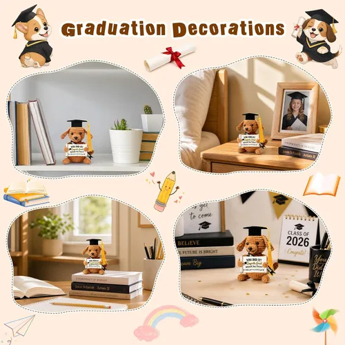 Vista 7 de Graduation Gifts Grad for Her Him Dog Plush Stuffed Animal, Kindergarten Preschool Prek Middle High School College 5th 6th 8th Grade Graduation