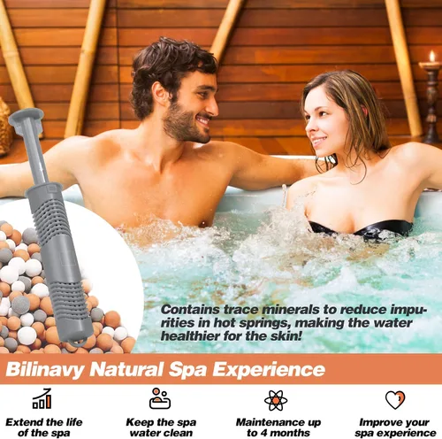Vista 6 de Spa Ag+ Palitos Minerales para Jacuzzi, Cartucho Mineral de Iones de Plata Dura 4 Meses Trata (2, Gris)