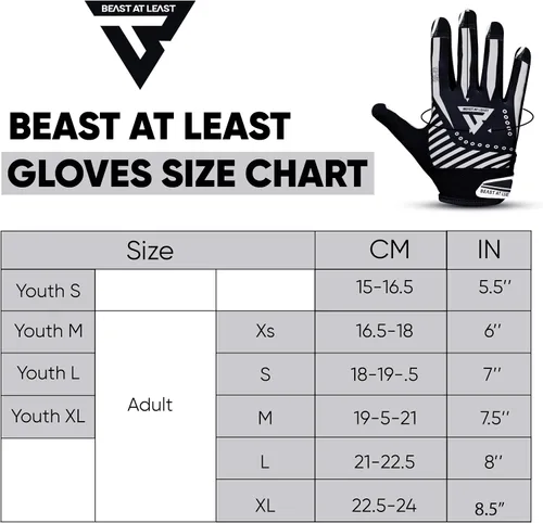 Vista 7 de Guantes de fútbol juvenil, guantes de fútbol transpirables para niños y adultos, guantes de receptor ancho para jóvenes, guantes ideales para un