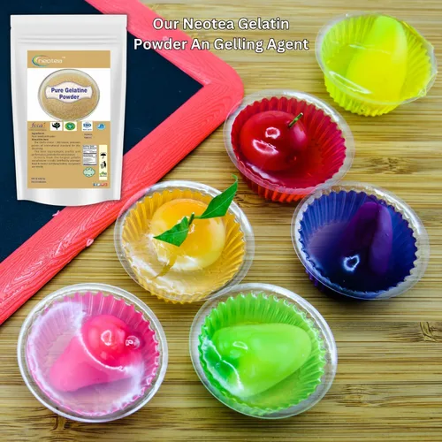 Vista 3 de Neotea Polvo de gelatina original en polvo de gelatina comestible puro perfecto para gelatinas, postres, pudines y más, gelatina premium de estándar