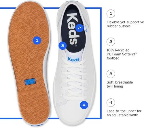 Vista 4 de Keds Tenis Kickstart con cordones para mujer