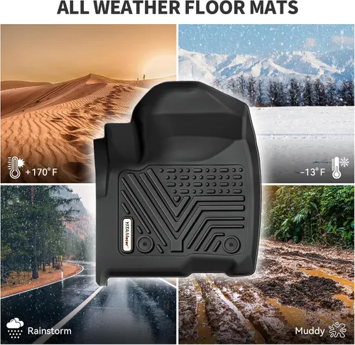 Vista 4 de YITAMOTOR Juego de alfombrillas para Chevrolet Equinox 2018-2024, juego de forro de carga de ajuste personalizado para delantero y segundo asiento
