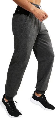 Vista 6 de MIER Men's Cotton Joggers Athletic Sweatpants for Gym Workout Active Lounge Jersey Track Pants with Pockets, Elastic Waist