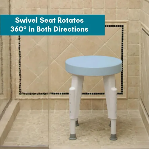 Vista 2 de Ableware Banqueta para regadera con patas regulables, 1