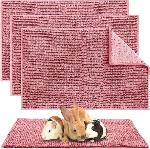 Vista 20 de Amylove 4 piezas de forro para jaula de conejillo de indias, ropa de cama para conejillo de indias, alfombrilla para puerta de perro para patas